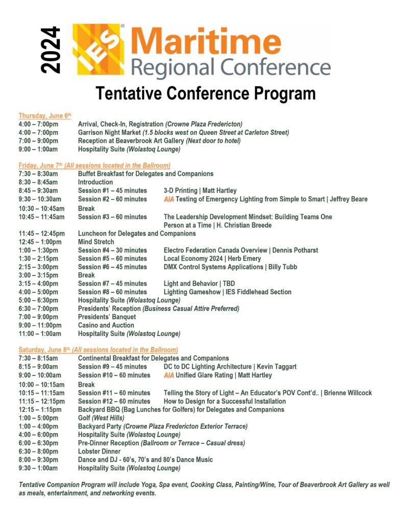 IES Maritime | 2024 Maritime Regional Conference Program | Updated 04-11-2024